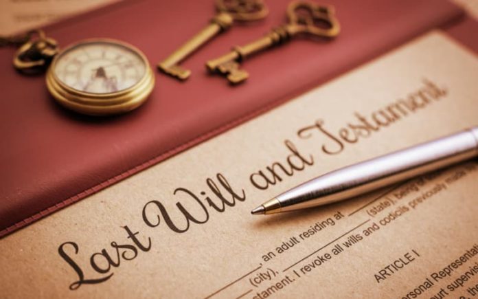 County Clerk Probates and Guardianship Last Will and Testament page